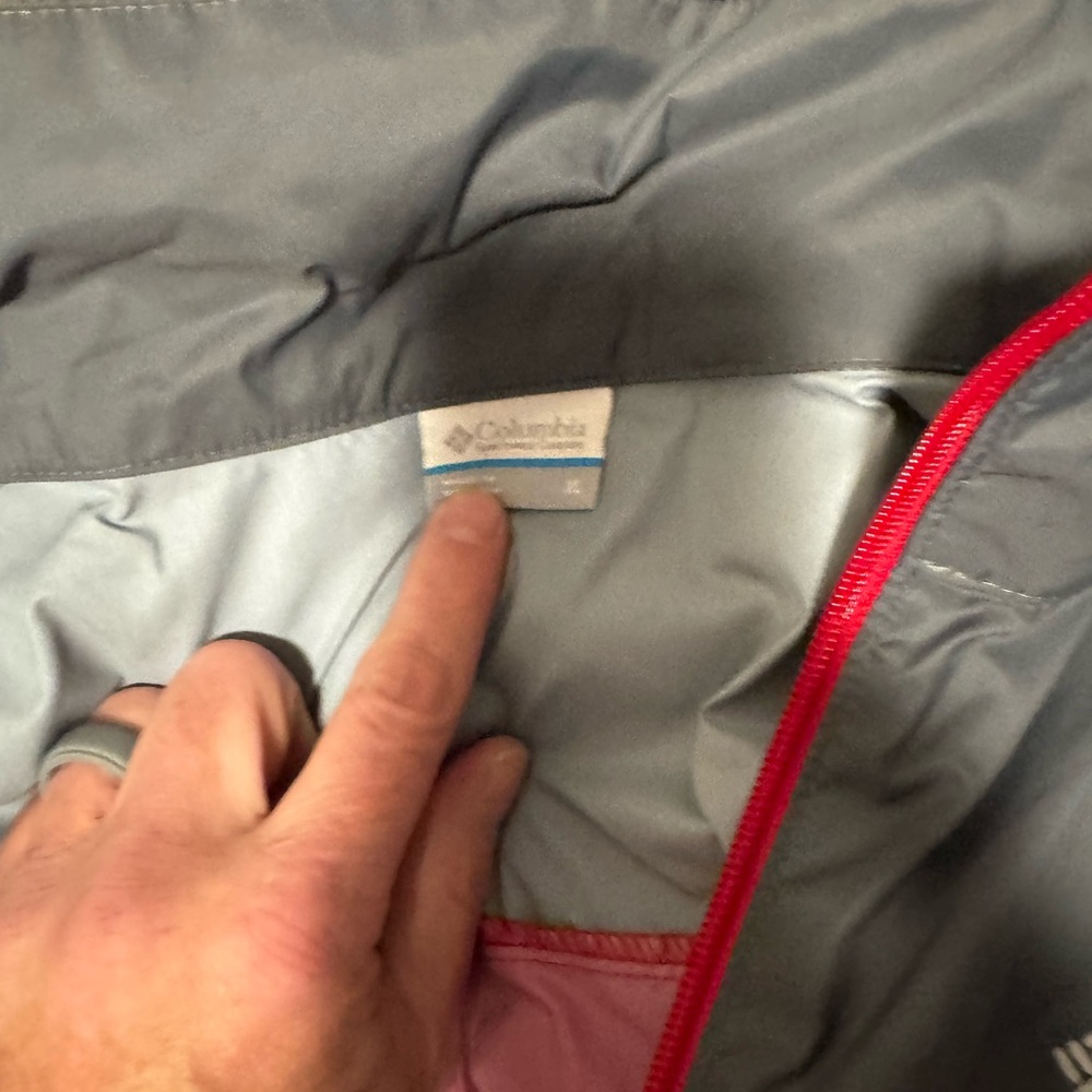 Columbia Gray Jacket with Pink Trim